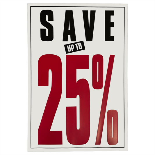 Save Up To 25% Off Poster