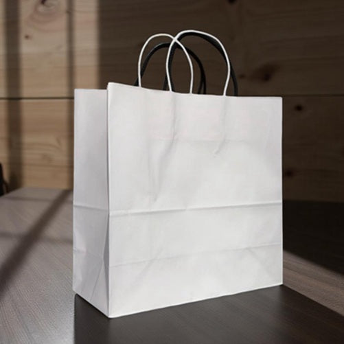 White Paper Carrier Bags with Twisted Handles