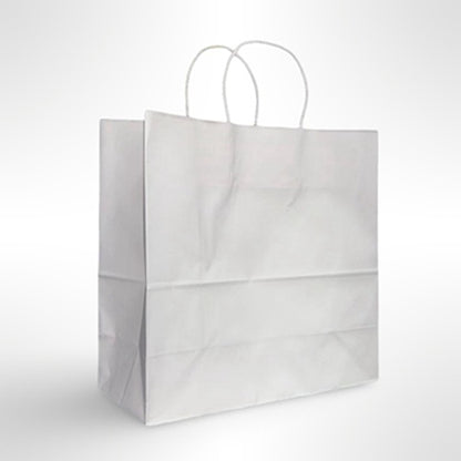 White Paper Carrier Bags with Twisted Handles